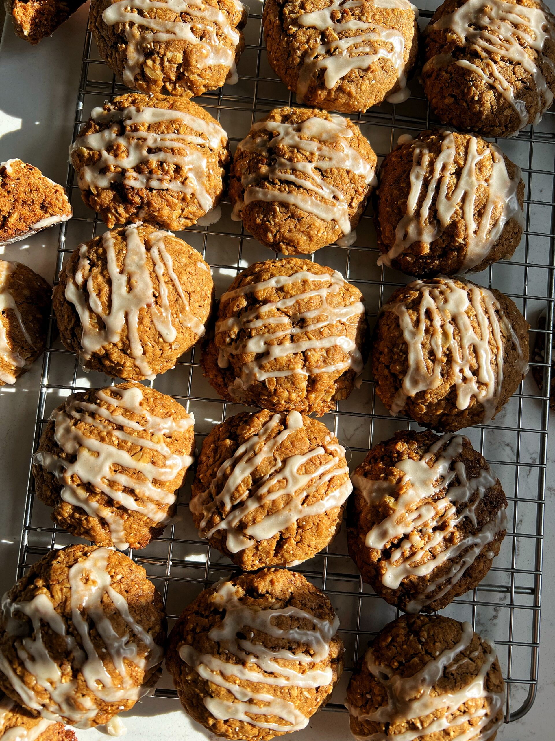 Iced Gingerbread Oatmeal Cookies Gluten Free Rachlmansfield