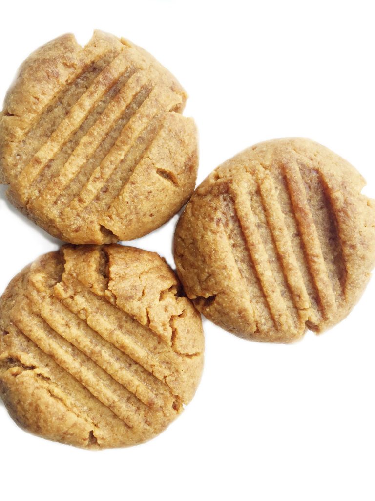 Grain & Dairy-free 3-ingredient Peanut Butter Cookies