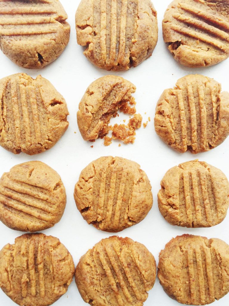 Grain & Dairy-free 3-ingredient Peanut Butter Cookies