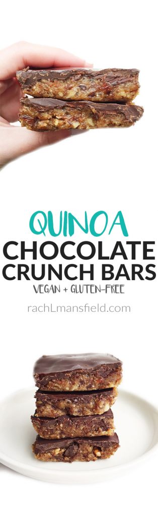 Quinoa Chocolate Crunch Bars made with 6 ingredients