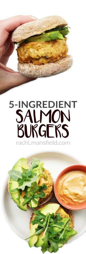 5-ingredient Salmon Burgers by rachLmansfield