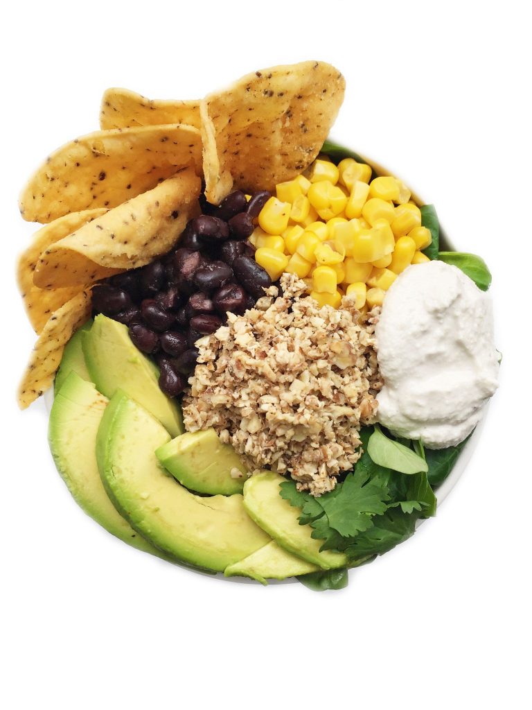 Plant Based Taco Salad with Cashew Sour Cream by rachLmansfield