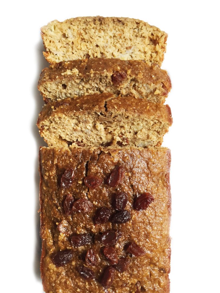 Flourless Oatmeal Raisin Banana Bread by rachLmansfield