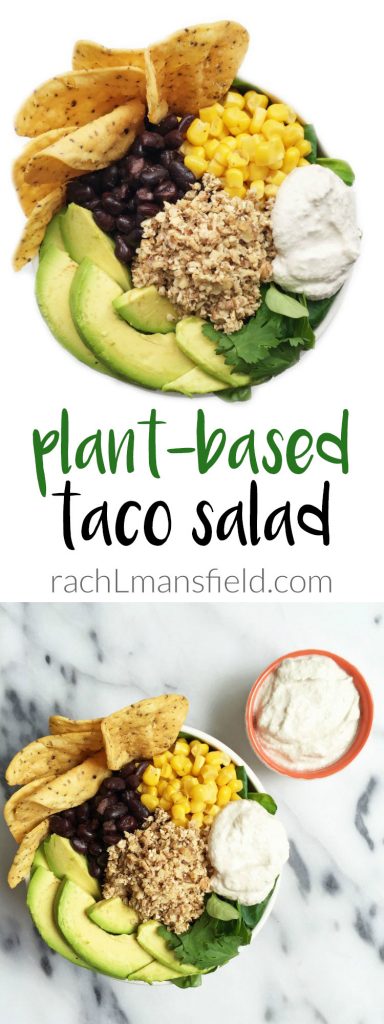 Plant Based Taco Salad with Cashew Sour Cream by rachLmansfield