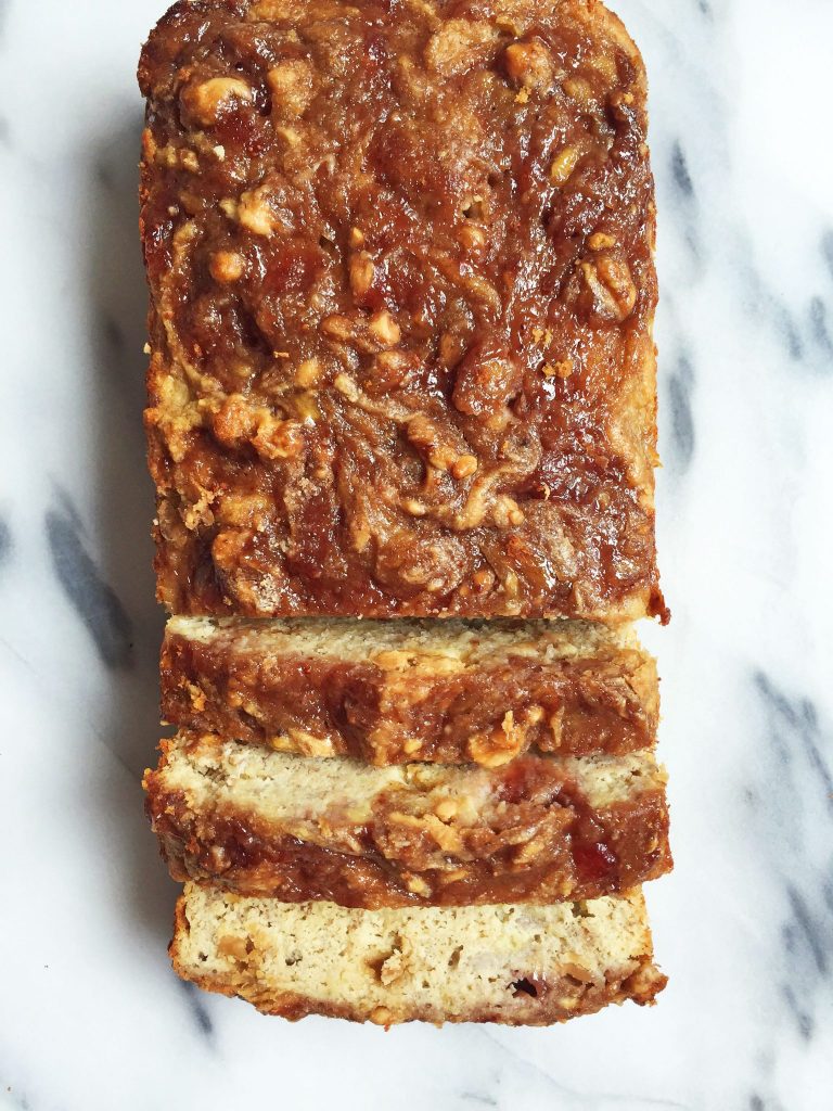 Gluten & Dairy-free Flourless Peanut Butter & Jelly Banana Bread