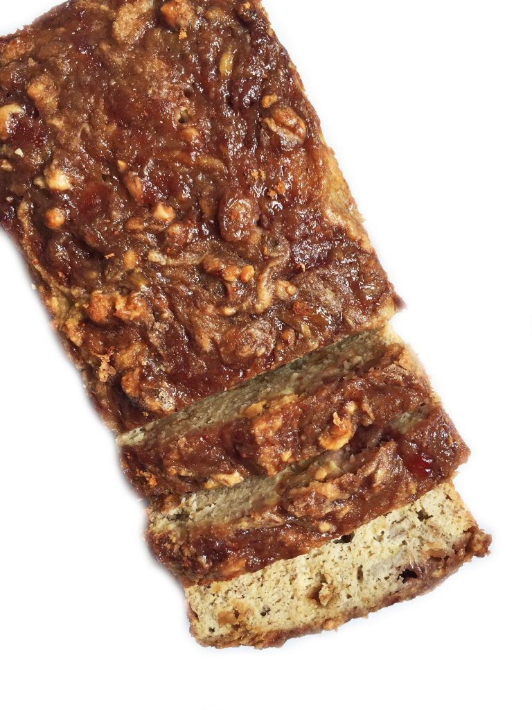 Gluten & Dairy-free Flourless Peanut Butter & Jelly Banana Bread