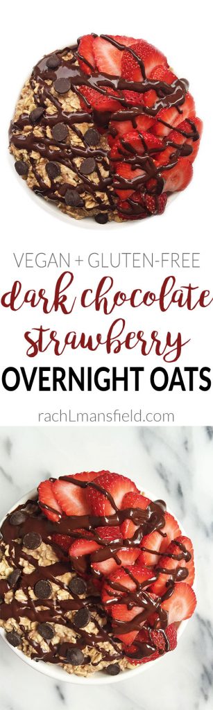 Dark Chocolate Strawberry Overnight Oats - rachLmansfield