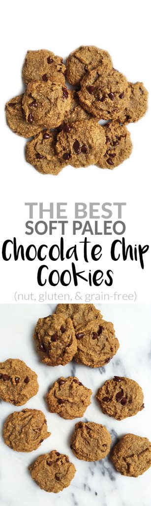 Grain, Gluten & Dairy-free Soft Paleo Chocolate Chip Cookies
