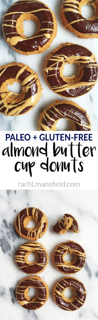 Paleo Almond Butter Cup Donuts made with less than 10 ingredients