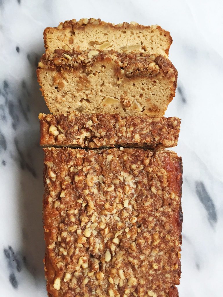 Deliciously Easy Paleo Cinnamon Apple Streusel Bread