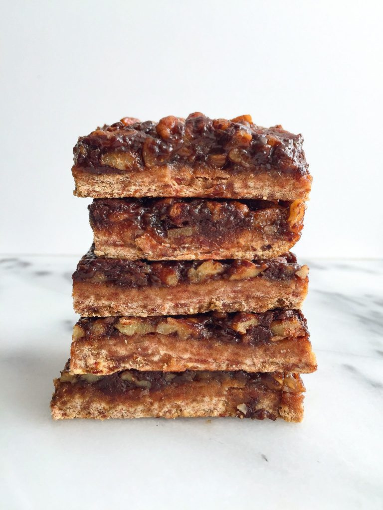 Dark Chocolate Pecan Pie Bars that are gluten and dairy-free and a delicious holiday dessert