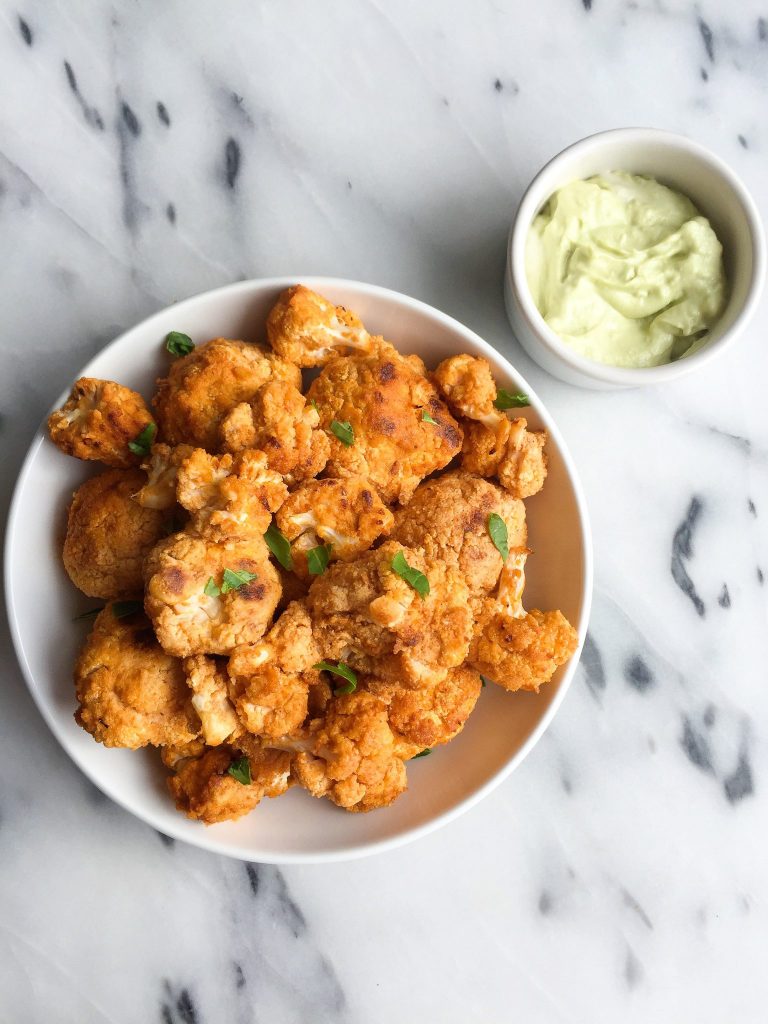 Crispy Baked Buffalo Cauliflower Wings (vegan) - rachLmansfield