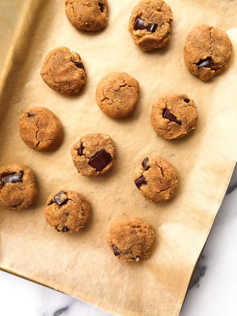 6-ingredient Coconut Flour Chocolate Chunk Cookies that are grain, gluten and dairy-free!