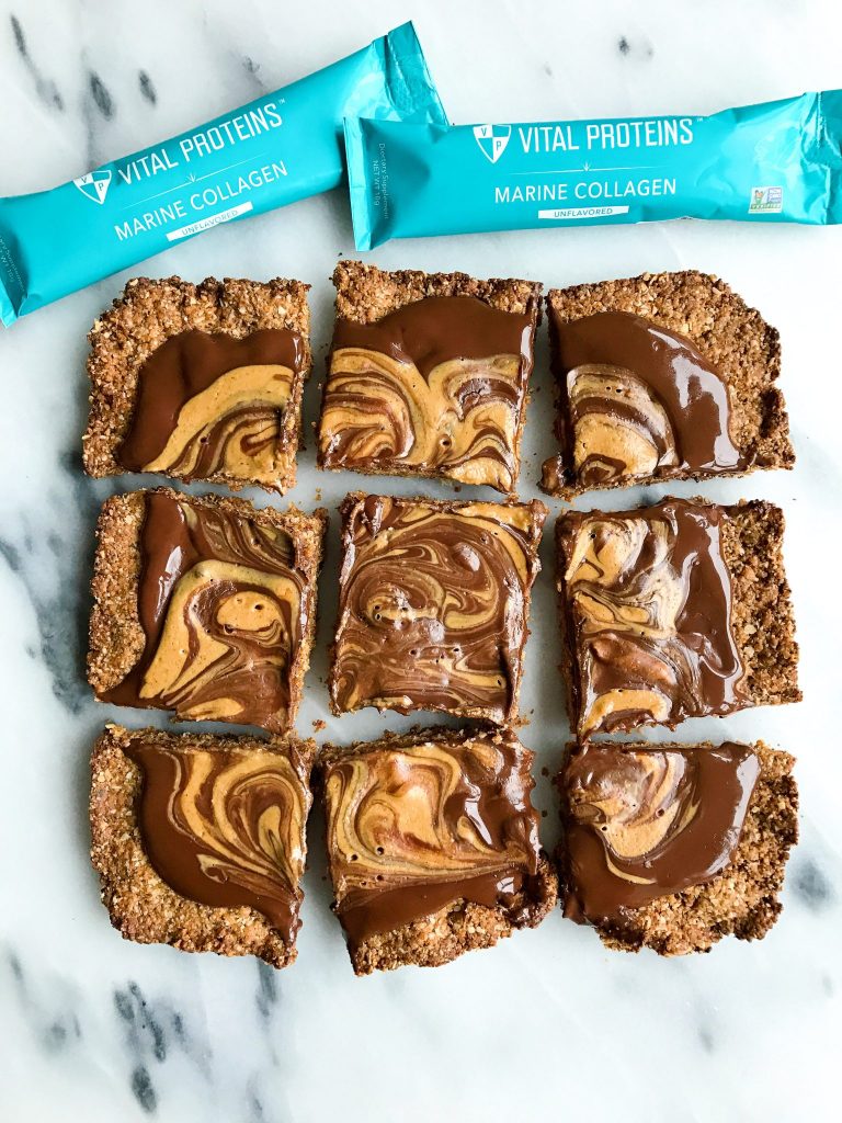 Dark Chocolate Peanut Butter Cup Snack Bars (gluten-free)