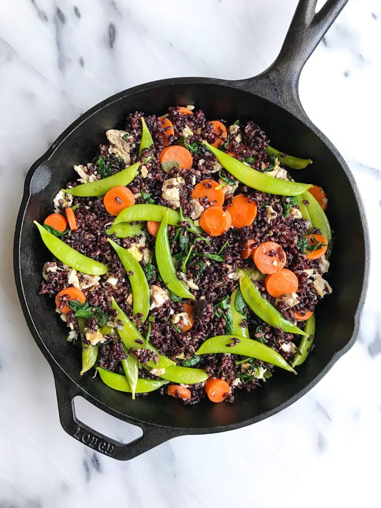 One-Skillet Vegetarian Fried Forbidden Rice