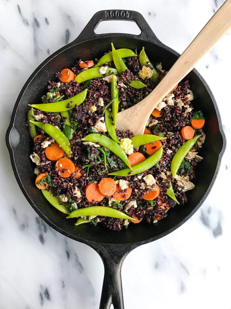 One-Skillet Vegetarian Fried Forbidden Rice