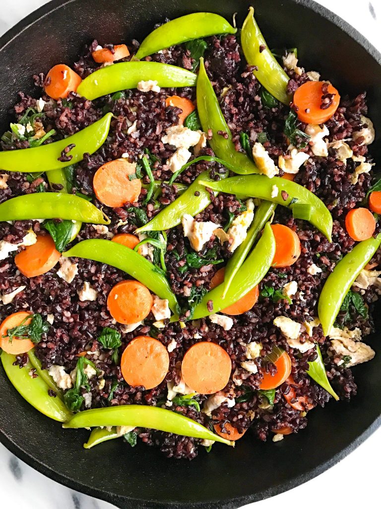 One-Skillet Vegetarian Fried Forbidden Rice