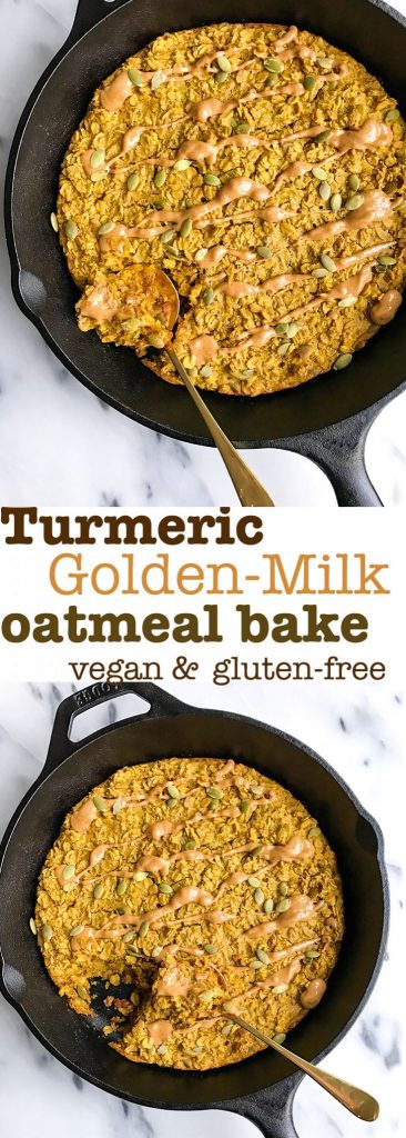 Turmeric "Golden Milk" Oatmeal Bake