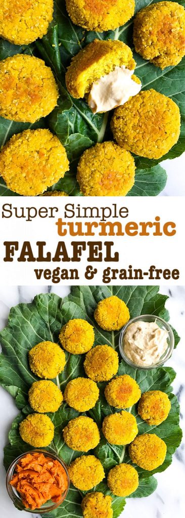 Super Simple Turmeric Falafel that is vegan and grain-free!