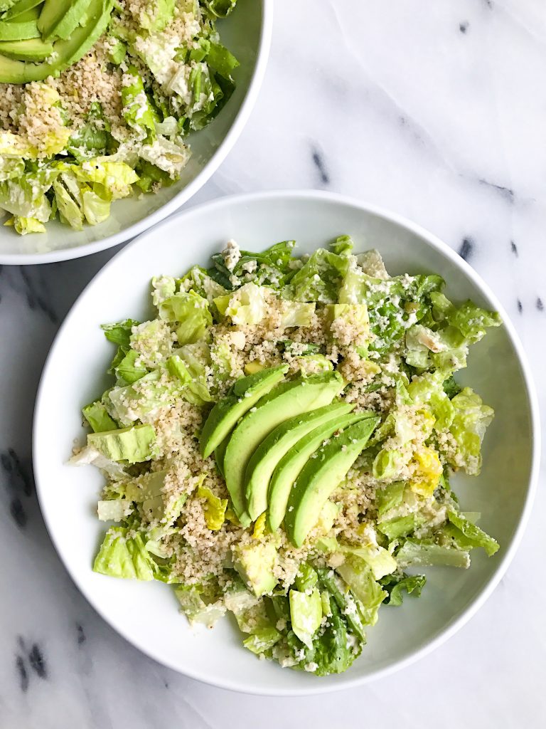 Crunchy Caesar Salad with Brazil Nut Parmesan for a simple and healthy vegan caesar salad!