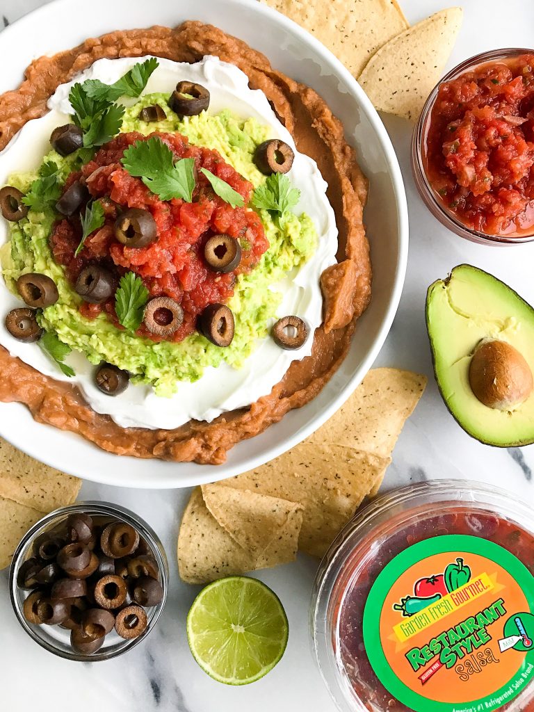 Vegan and Gluten-free Healthy Seven Layer Taco Dip