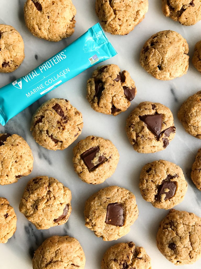 Chocolate Chunk Tahini Cookies that are grain-free and vegan-friendly!