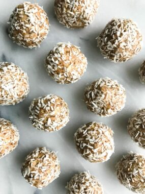 Nutty Coconut Raw Bliss Balls for an easy Whole30-friendly snack made with simple ingredients