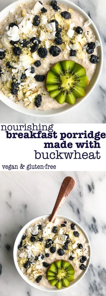 Nourishing Breakfast Pudding for a delicious vegan porridge made with buckwheat!