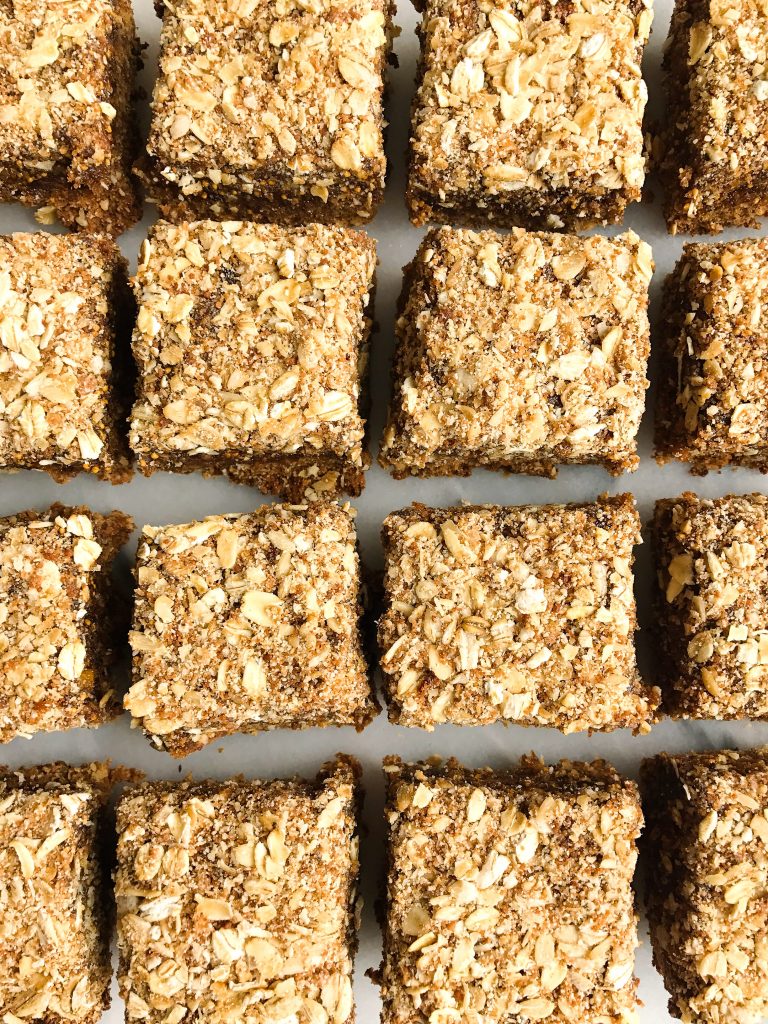 Triple Layer Oatmeal Fig Bars that are gluten free, vegan and DREAMY!