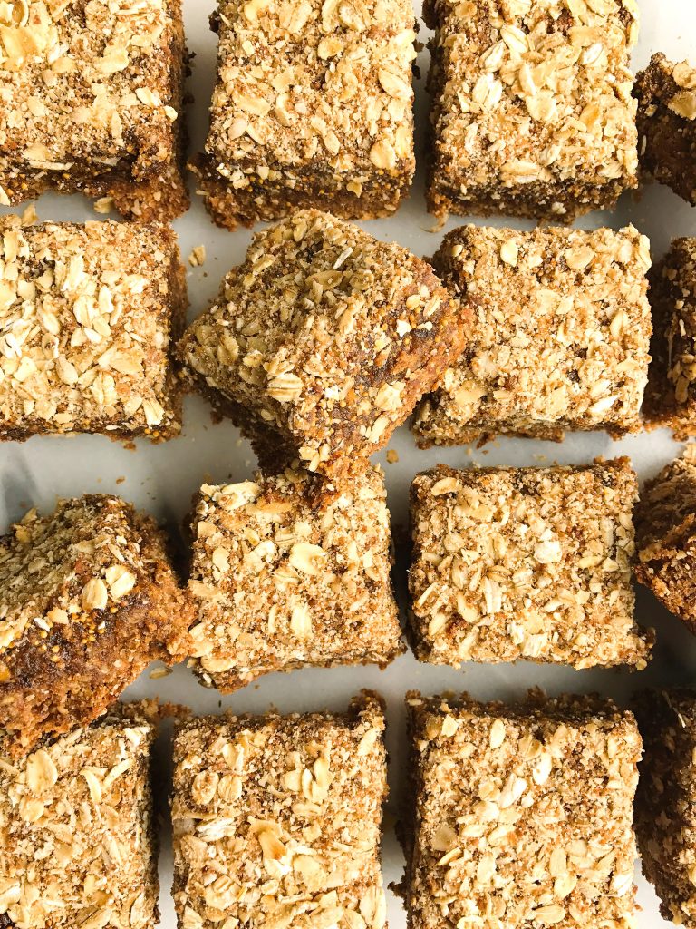 Triple Layer Oatmeal Fig Bars that are gluten free, vegan and DREAMY!