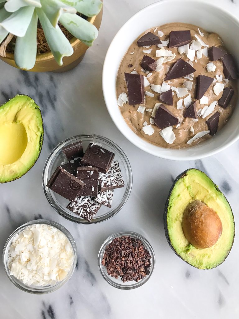 Dark Chocolate Avocado Smoothie (low-sugar, vegan)