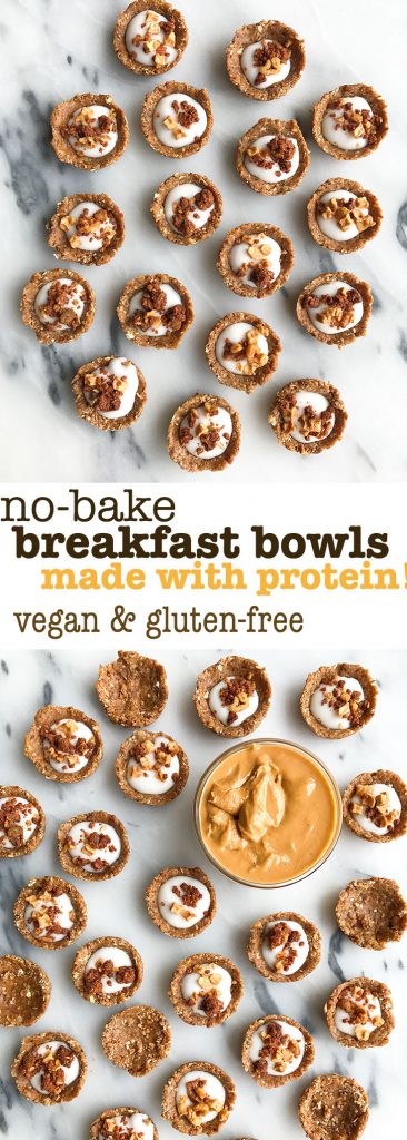 Mini No-Bake Oatmeal Breakfast Bowls (vegan, gluten-free)