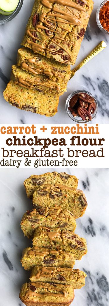 Chickpea Flour Carrot Zucchini Bread (gluten-free, dairy-free)