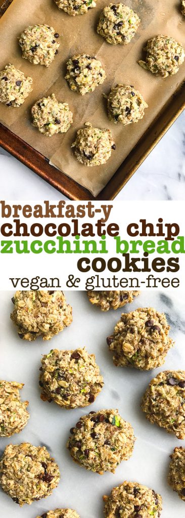 Breakfast-y Chocolate Chip Zucchini Bread Cookies (vegan)