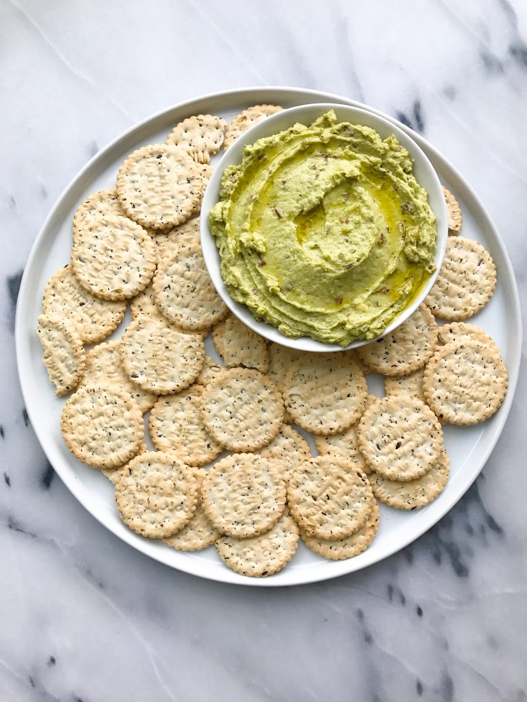 Creamy 5-minute Avocado Hummus that is vegan and gluten-free!