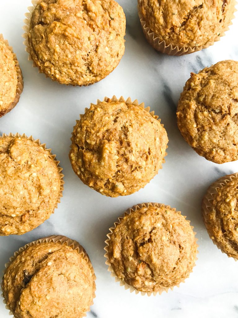 Healthy Bakery-Style Carrot Cake Muffins that are gluten and dairy-free!