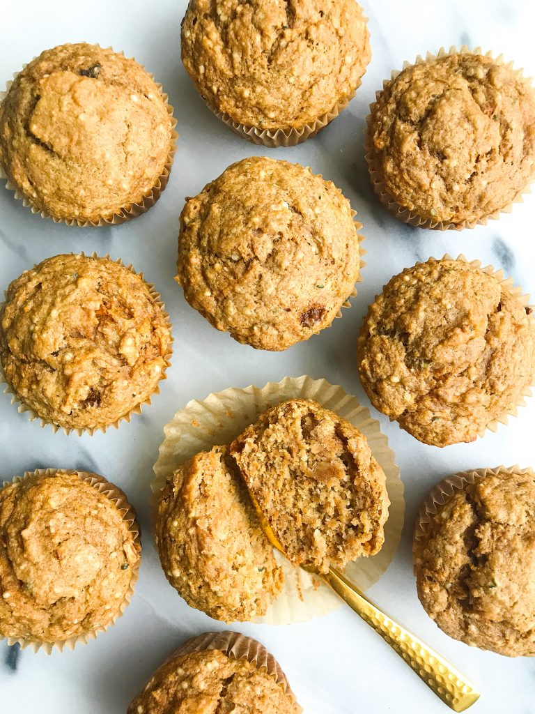 Healthy Bakery-Style Carrot Cake Muffins that are gluten and dairy-free!