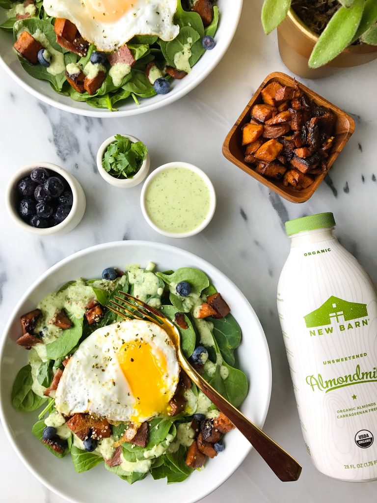 Savory Breakfast Salad with Creamy Cilantro Sauce for a delicious Whole30 meal!