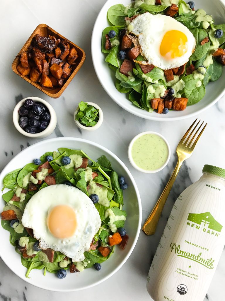 Savory Breakfast Salad with Creamy Cilantro Sauce for a delicious Whole30 meal!