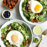 Savory Breakfast Salad with Creamy Cilantro Sauce for a delicious Whole30 meal!
