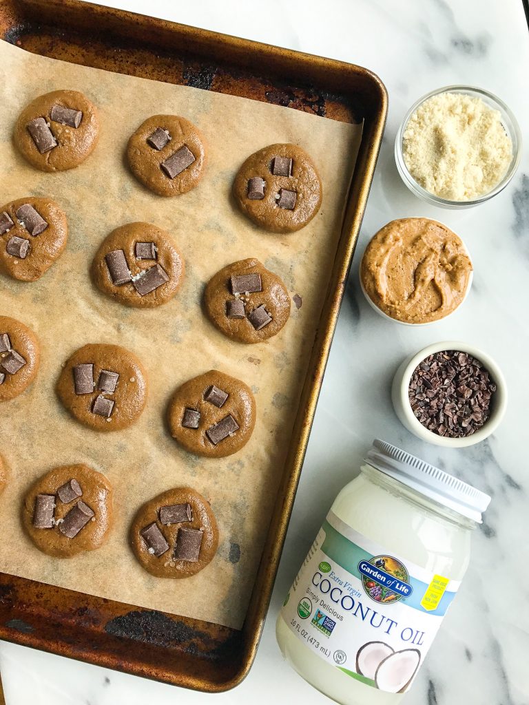 Fudgey No-Bake Chocolate Chip Freezer Cookies for a delicious vegan and grain-free dessert!