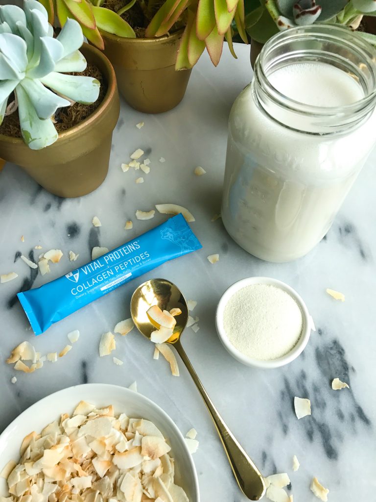 3-minute Collagen Coconut Milk made with 3 simple ingredients for an easy coconut milk!