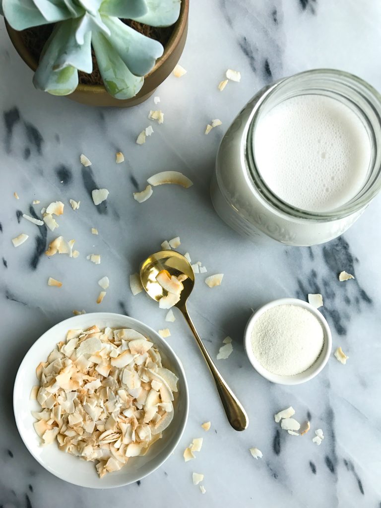 3-minute Collagen Coconut Milk made with 3 simple ingredients for an easy coconut milk!
