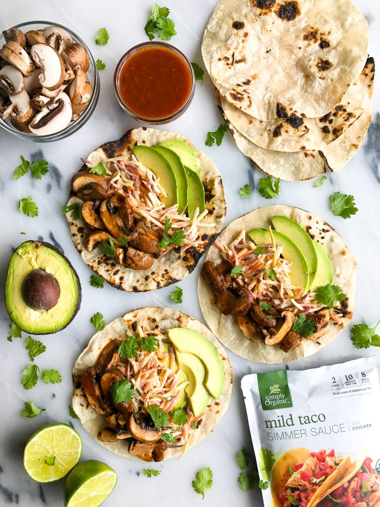 Slow-Cooked Mushroom Tacos with Spicy Slaw