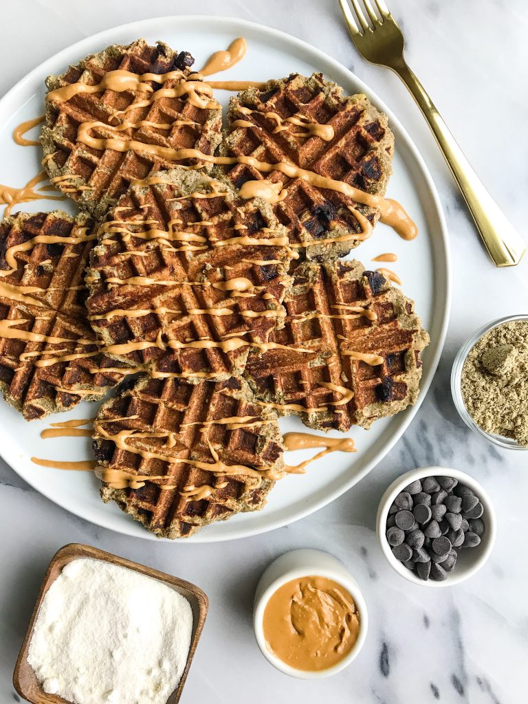 Banana Bread Protein Waffles for a delicious protein-filled, vegan and gluten-free breakfast!
