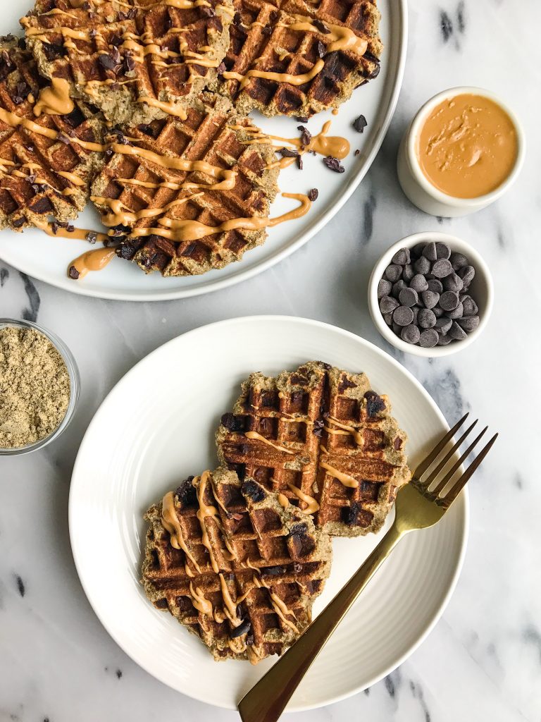 Banana Bread Protein Waffles for a delicious protein-filled, vegan and gluten-free breakfast!