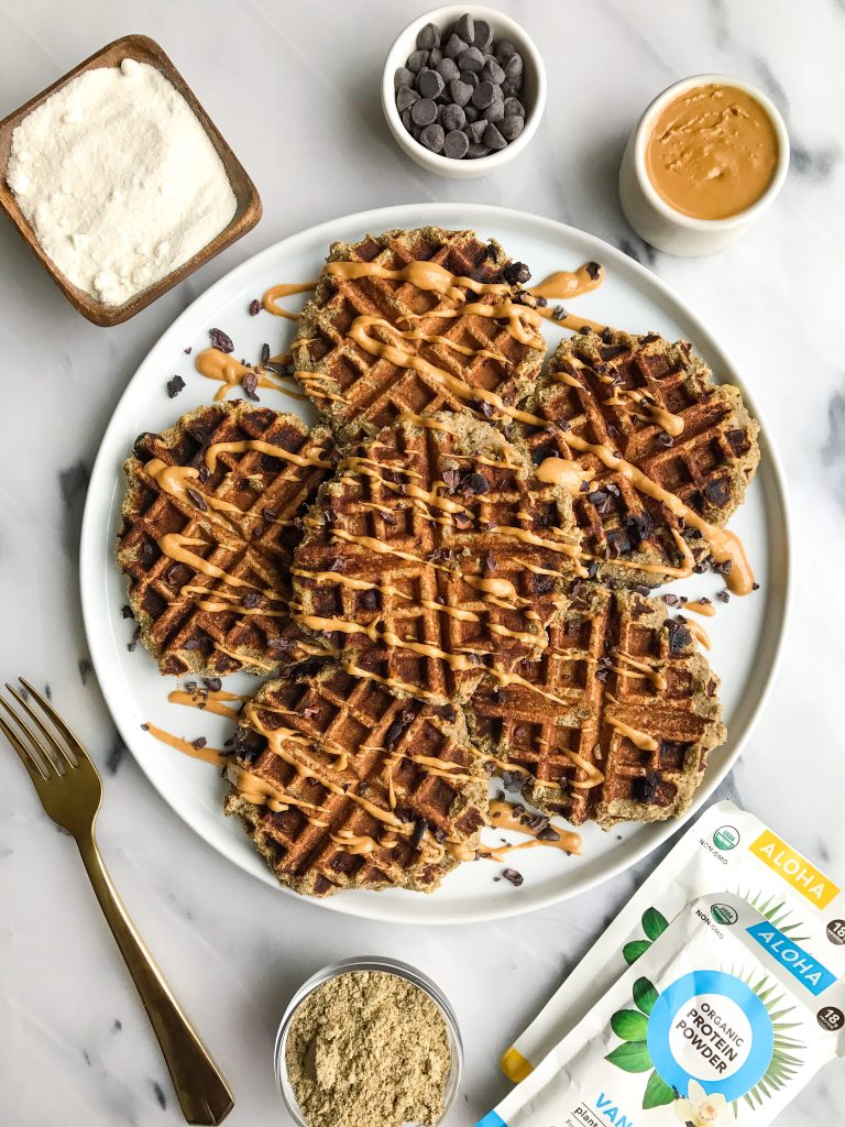 Banana Bread Protein Waffles for a delicious protein-filled, vegan and gluten-free breakfast!