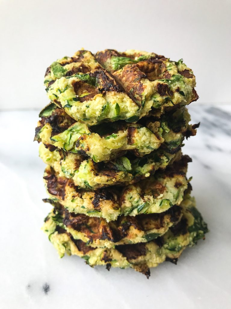 Savory Zucchini Waffle Fritters made with simple ingredients for an easy paleo recipe!