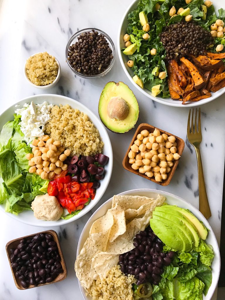 My 3 Favorite Pulse-Topped Lunch Bowls using Chickpeas, Black Beans and Black Lentils!