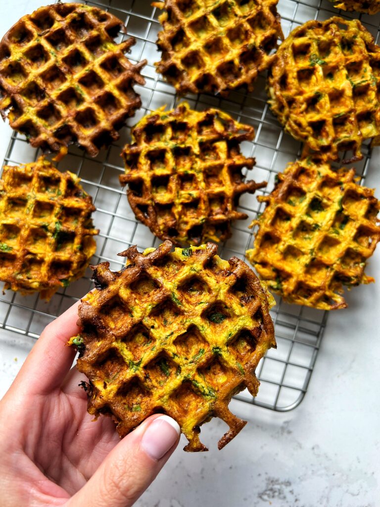 Freezer-Friendly Spinach Waffles